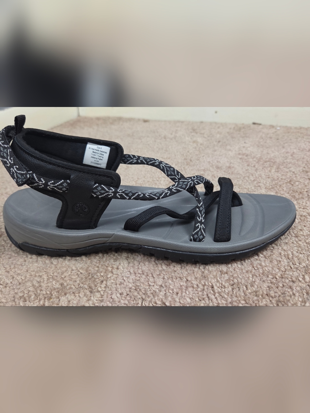 Northside Women's Black and Gray Outdoor Sport Sandals